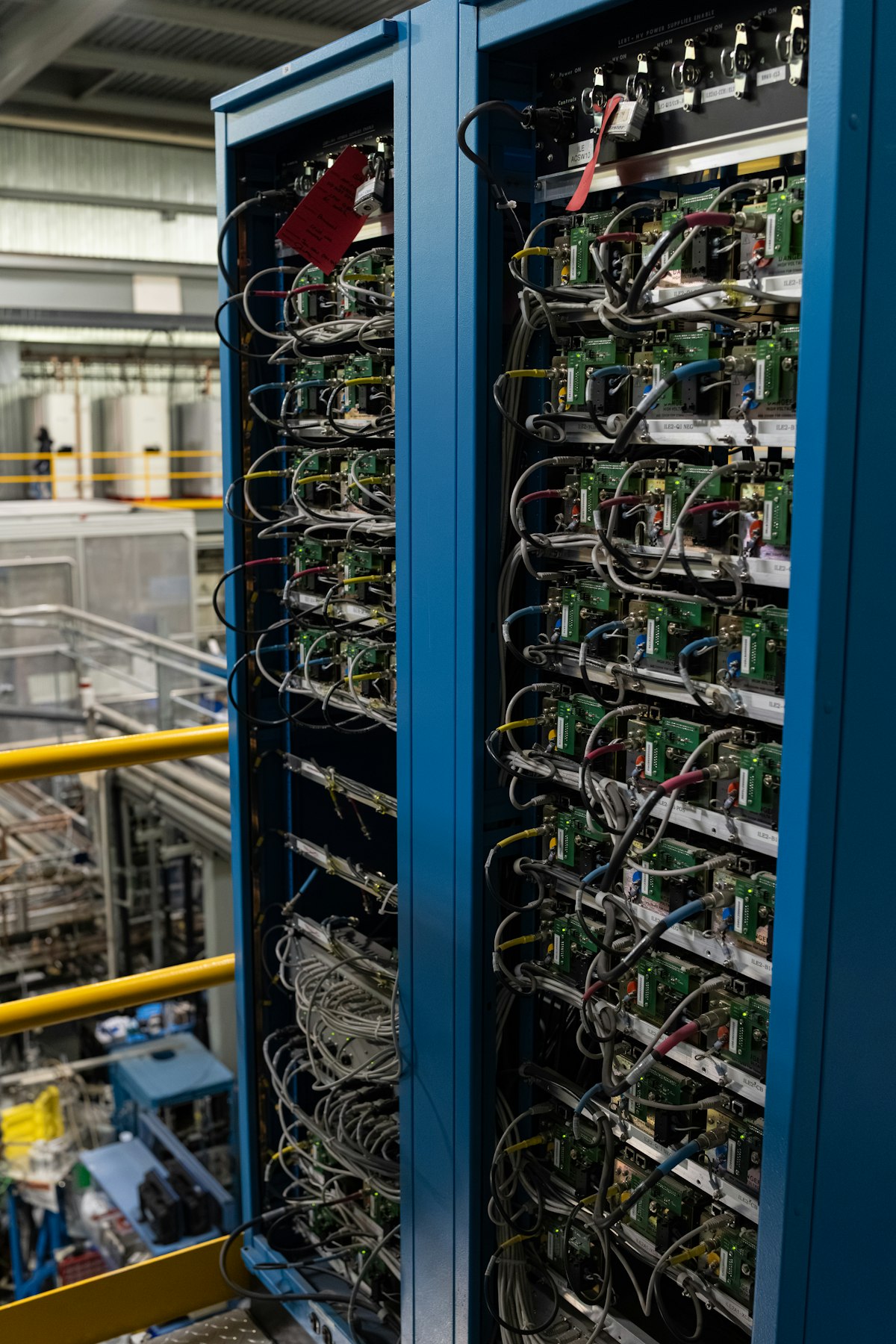 Generic data center server room stock photo representing cloud computing infrastructure
