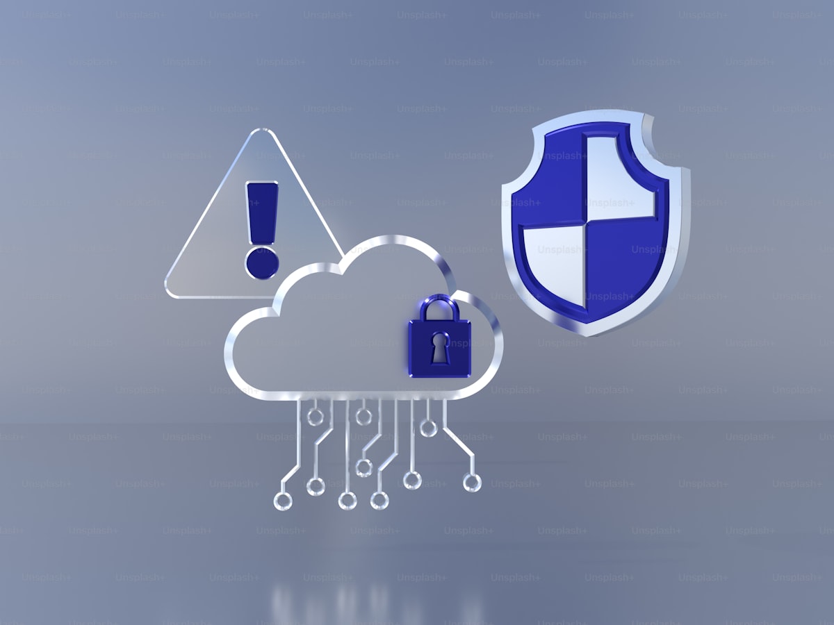 Generic 3D security icon artwork of a shield, padlock, and warning symbol — a stock illustration, not an actual checklist