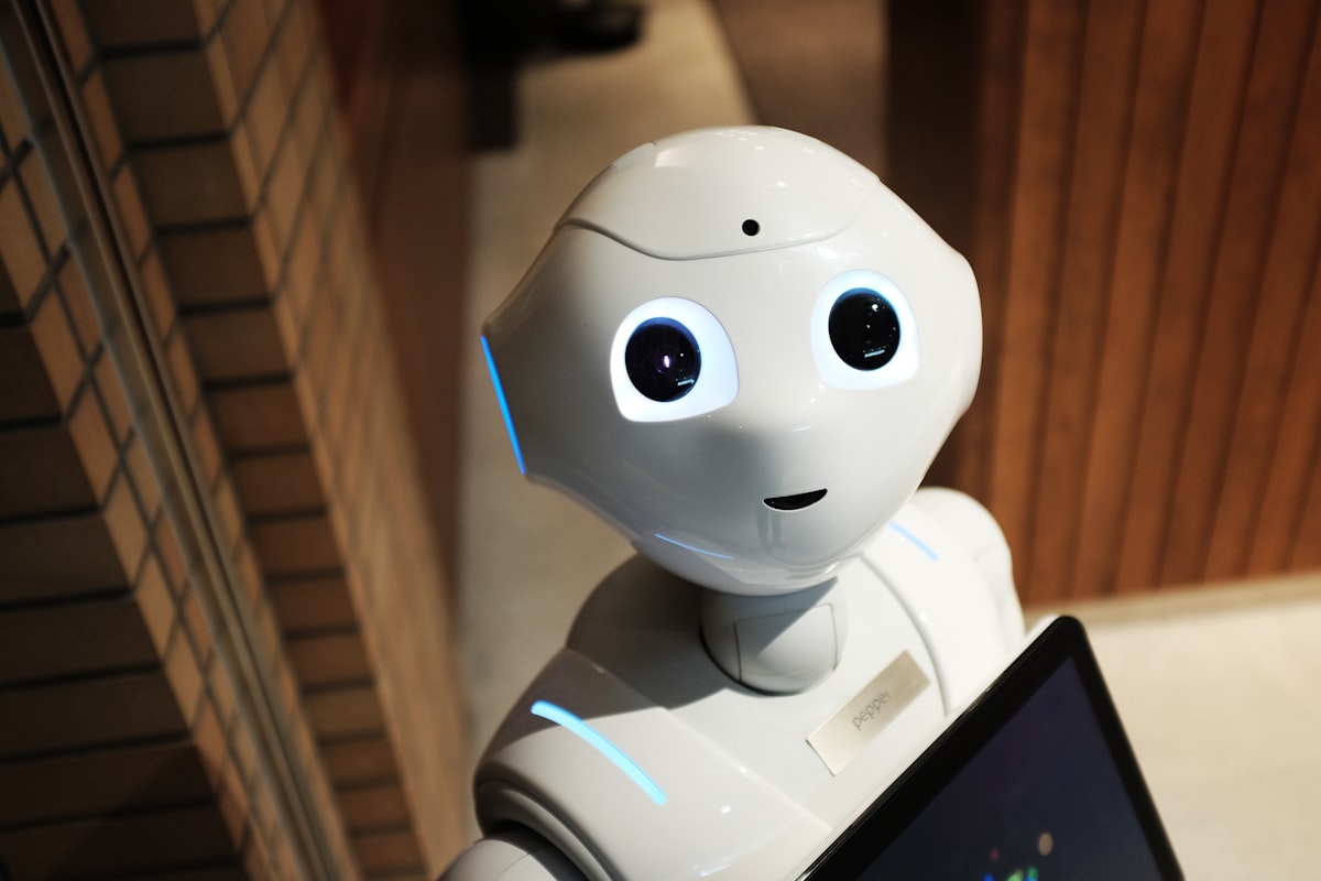 Abstract robotics and automation visualization — generic stock imagery representing synthetic training environments and machine perception